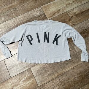 Pink | Waffle Thermal Crop Long Sleeve